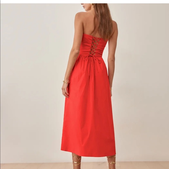 Reformation Buckley Dress, Color Paprika, Size 6 - Picture 6 of 6